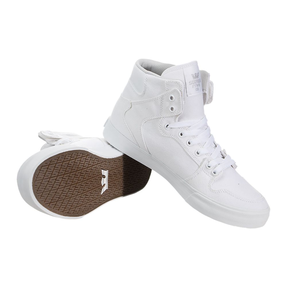 Baskets Montantes Supra Vaider D Blanche Off White/White Homme | MWB-81760081